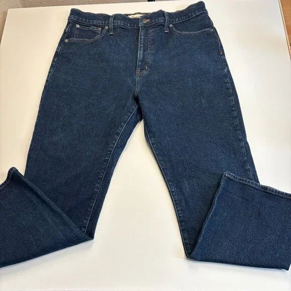 Madewell The '90s Straight Leg Jeans Dark Wash Size 33 - Picture 2 of 10